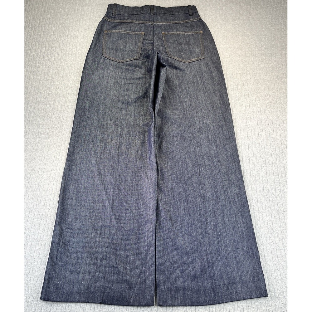 New Zara Baggy Wide Leg Y2K Jeans Women 4 Dark Wash High Rise Denim Trouser